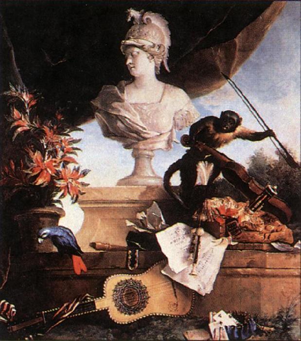 OUDRY, Jean-Baptiste Allegory of Europe sg France oil painting art